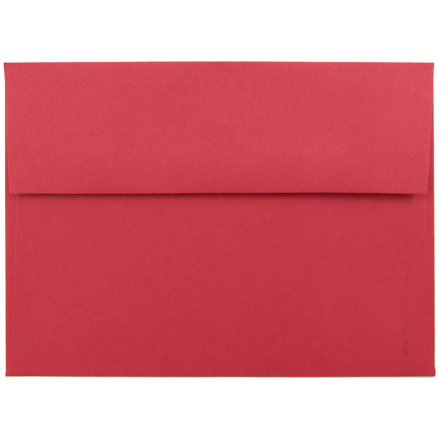 JAM PAPER AND ENVELOPE 15945 JAM Paper Booklet Invitation Envelopes, A7, Gummed Seal, 30% Recycled, Red, Pack Of 25