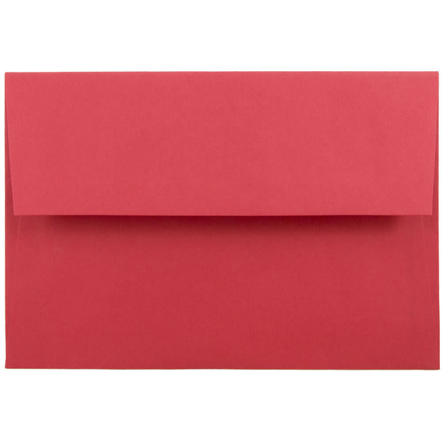 JAM PAPER AND ENVELOPE JAM Paper 27799  Booklet Invitation Envelopes, A8, Gummed Seal, 30% Recycled, Red, Pack Of 25