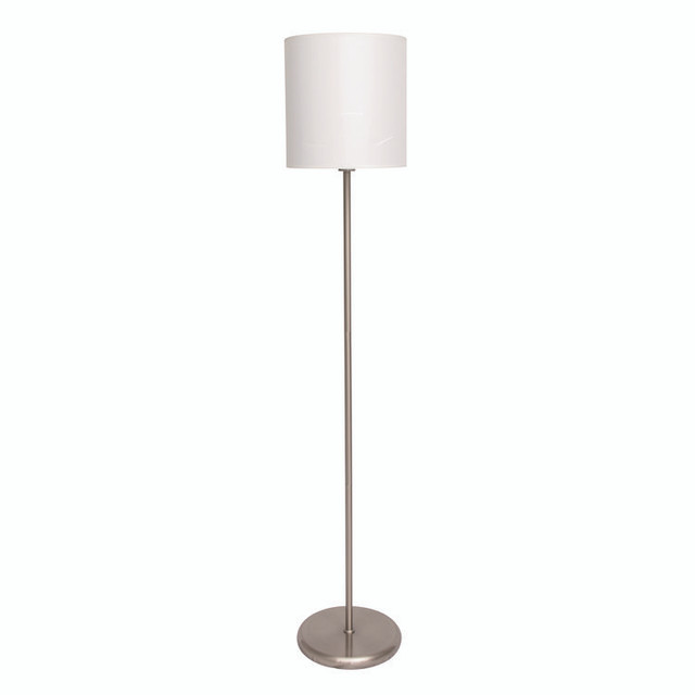 LEDU CORP. L9135 Slim Line Lamp Set, Table 12.63" High and Floor 61.5" High, Silver