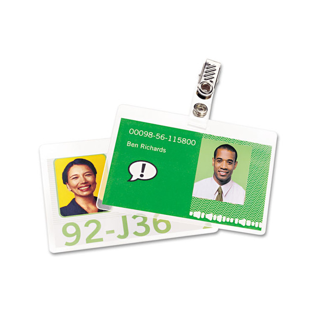 WILSON JONES CO. GBC® 3745686 SelfSeal Self-Adhesive Laminating Pouches and Single-Sided Sheets, 8 mil, 4.13" x 2.94", Gloss Clear, 10/Pack