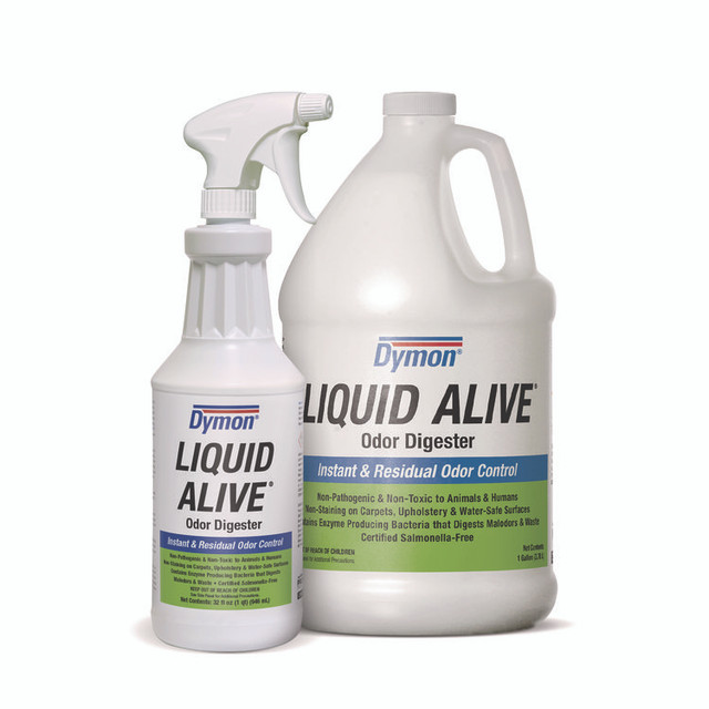 ITW PRO BRANDS Dymon® 33632 LIQUID ALIVE Odor Digester, 32 oz Bottle, 12/Carton