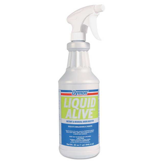 ITW PRO BRANDS Dymon® 33632 LIQUID ALIVE Odor Digester, 32 oz Bottle, 12/Carton