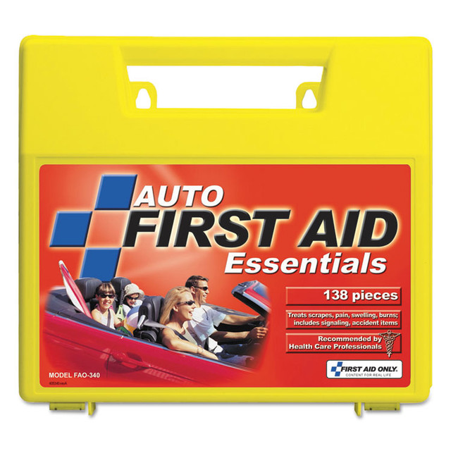FIRST AID ONLY, INC. 340 Essentials First Aid Kit for 5 People, 138 Pieces, Plastic Case