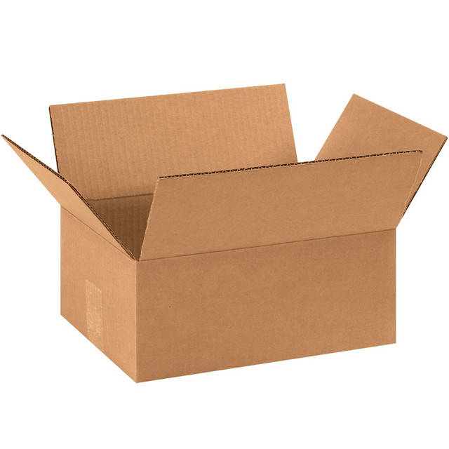 B O X MANAGEMENT, INC. 1184 Partners Brand Flat Corrugated Boxes, 11 1/4in x 8 3/4in x 4in, Kraft, Bundle of 25