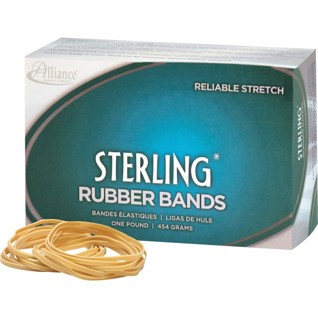 ALLIANCE RUBBER CO 24645 Alliance Rubber 24645 Sterling Rubber Bands, Size #64, 2 1/2in x 1/4in, Natural Crepe, Approximately 425 Bands ALLIANCE RUBBER CO 24645 Alliance Rubber 24645 Sterling Rubber Bands, Size #64, 2 1/2in x 1/4in, Natural Crepe, Approximately 425 Bands