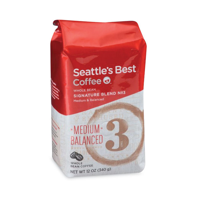 SEATTLE'S BEST COFFEE, LLC 11008570CT Port Side Blend Whole Bean Coffee, Medium Roast, 12 oz Bag, 6/Carton