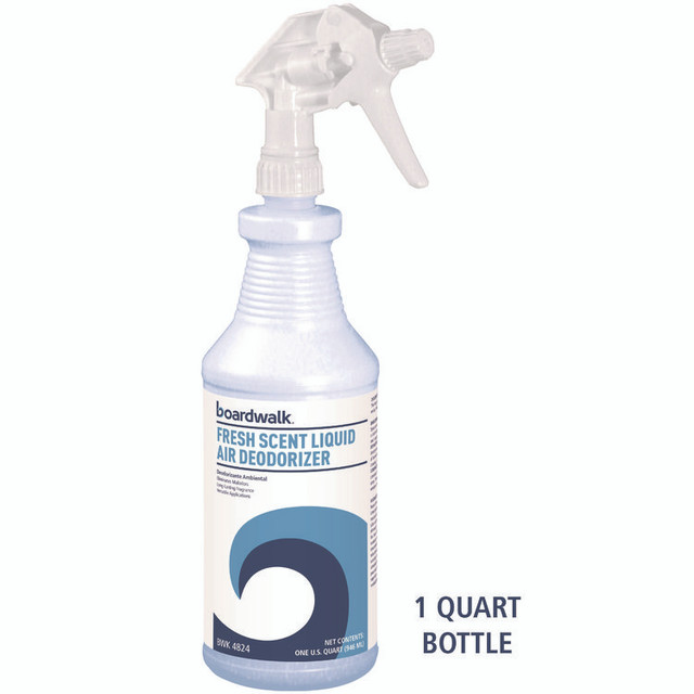 BOARDWALK 4824EA Fresh Scent RTU Liquid Air Deodorizer, 32 oz Spray Bottle