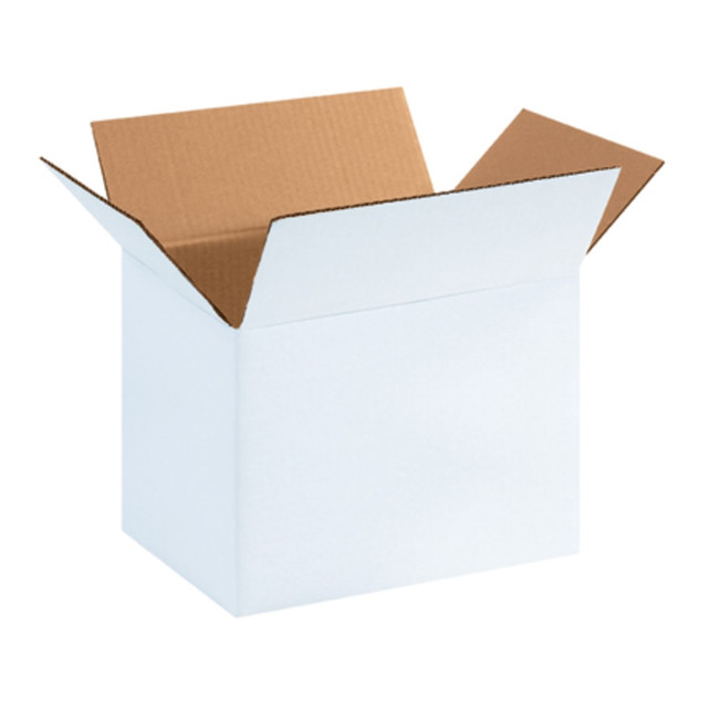 B O X MANAGEMENT, INC. 11812W Partners Brand White Corrugated Boxes 11 1/4in x 8 3/4in x 12in, Bundle of 25