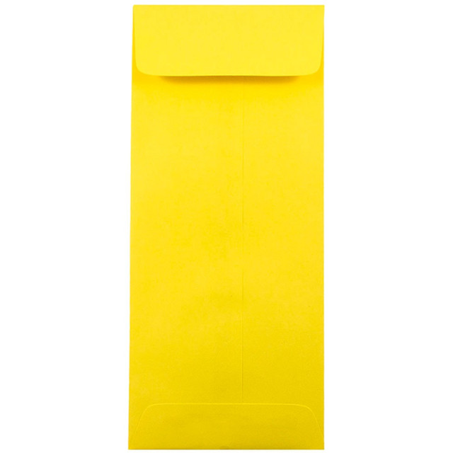 JAM PAPER AND ENVELOPE JAM Paper 3156393  Policy Envelopes, #11, Gummed Seal, 30% Recycled, Yellow, Pack Of 25