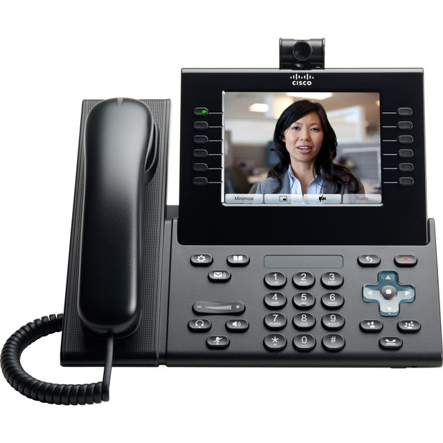 CISCO CP-9971-C-A-K9=  Unified 9971 IP Phone - Desktop - Charcoal - 1 x Total Line - VoIP - 5.6in LCD - IEEE 802.11a/b/g - 2 x Network (RJ-45) - PoE Ports