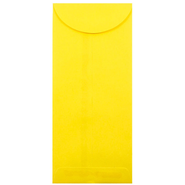 JAM PAPER AND ENVELOPE JAM Paper 3156400  Policy Envelopes, #12, Gummed Seal, 30% Recycled, Yellow, Pack Of 25