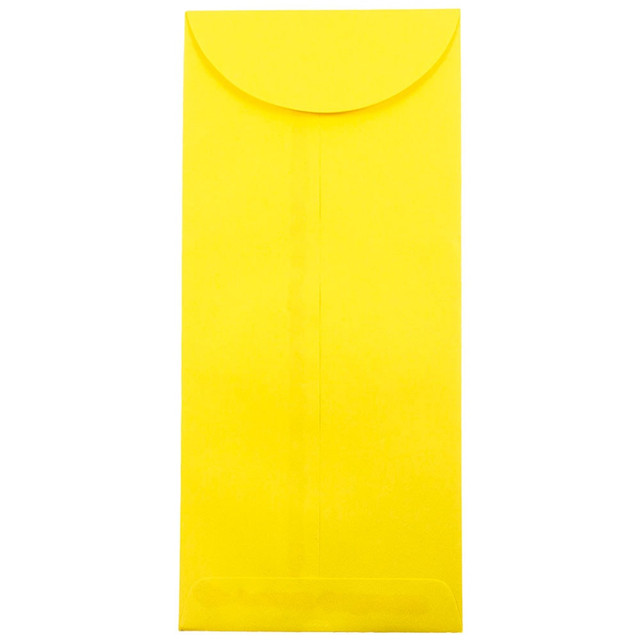 JAM PAPER AND ENVELOPE JAM Paper 3156404  Policy Envelopes, #14, Gummed Seal, 30% Recycled, Yellow, Pack Of 25