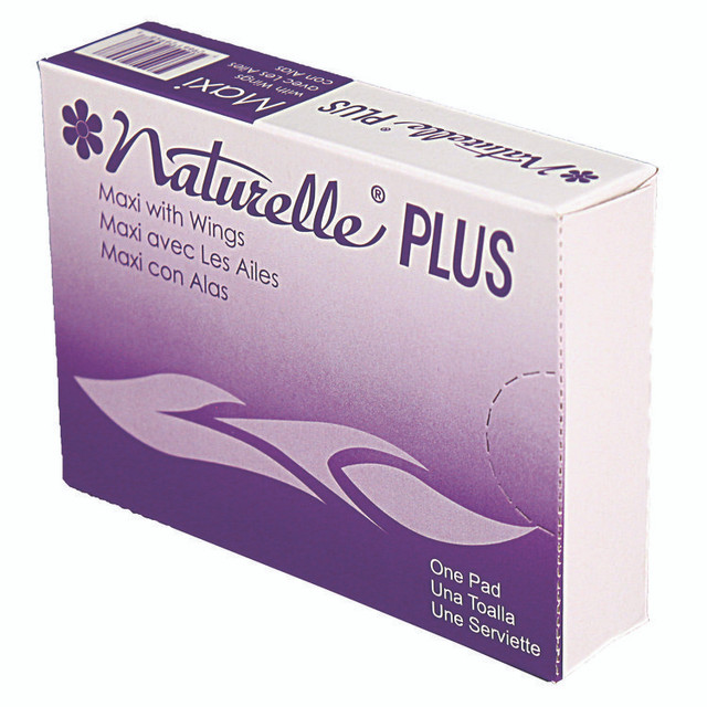 IMPACT PRODUCTS, LLC 25189973 Naturelle Maxi Pads Plus, #4 with Wings, 250 Individually Wrapped/Carton