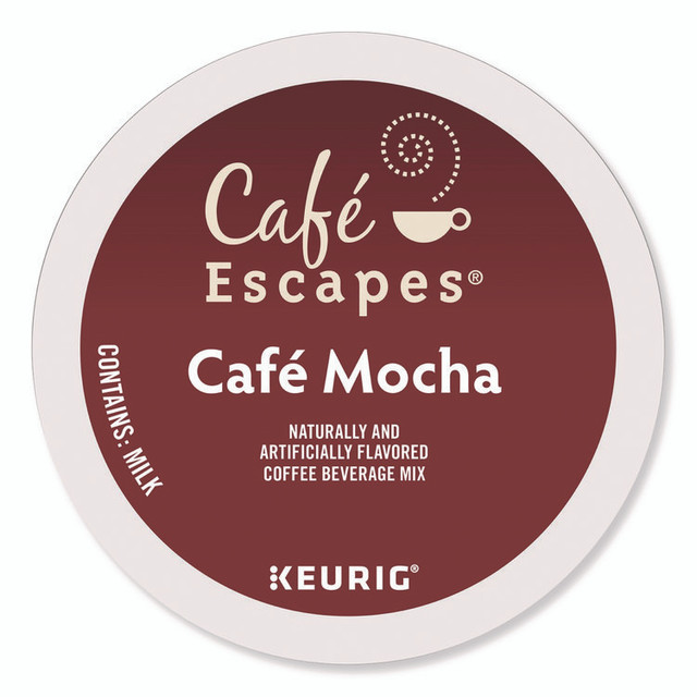 KEURIG DR PEPPER Café Escapes® 6803CT Mocha K-Cups, 24/Box, 96/Carton