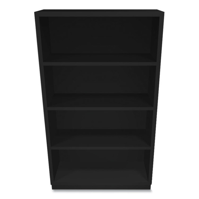 HON COMPANY S60ABCP Metal Bookcase, Four-Shelf, 34.5w x 12.63d x 59h, Black