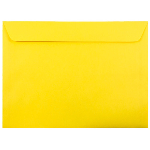 JAM PAPER AND ENVELOPE 5156775 JAM Paper Booklet Envelopes, 9in x 12in, Gummed Seal, 30% Recycled, Yellow, Pack Of 25