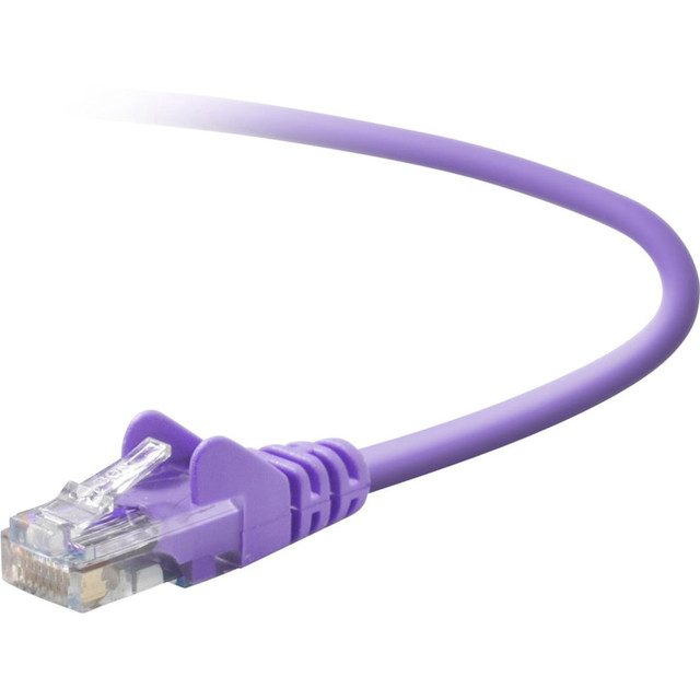 BELKIN, INC. A3X126-06-PUR-S Belkin Cat. 5E UTP Patch Cable - RJ-45 Male - RJ-45 Male - 6ft - Purple