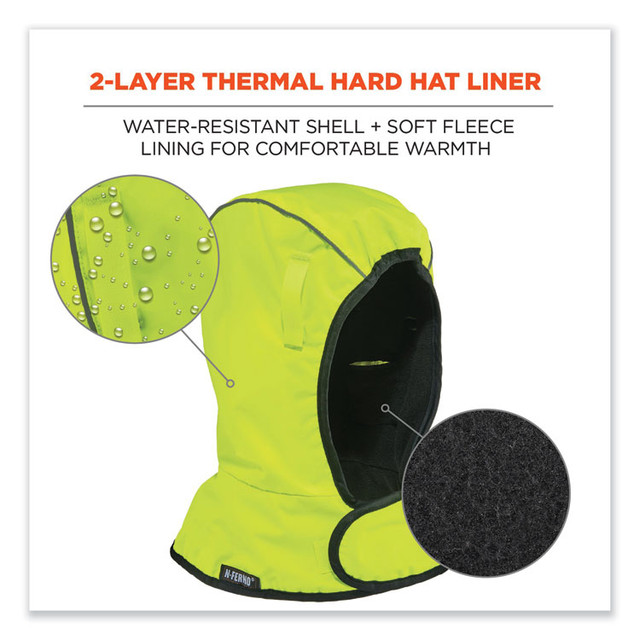 TENACIOUS HOLDINGS, INC. ergodyne® 16841 N-Ferno 6842 2-Layer Poly Shoulder Winter Liner, Fleece/Polyester, One Size Fits Most, Lime