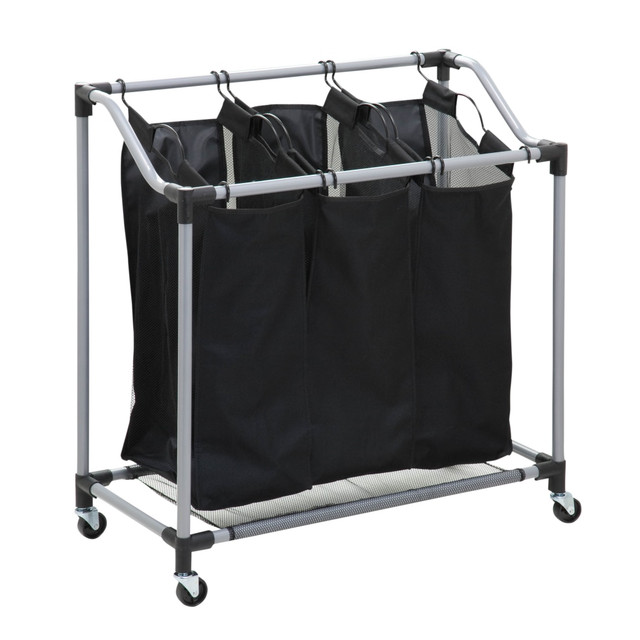 HONEY-CAN-DO INTERNATIONAL, LLC SRT-01641 Honey-Can-Do Elite Triple Sorter, Extra Large Size, Black HONEY-CAN-DO INTERNATIONAL, LLC SRT-01641 Honey-Can-Do Elite Triple Sorter, Extra Large Size, Black