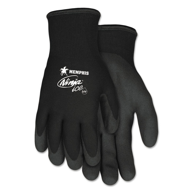 MCR SAFETY N9690M Ninja Ice Gloves, EN388: 3232, 10" Long, Medium, Black, Pair