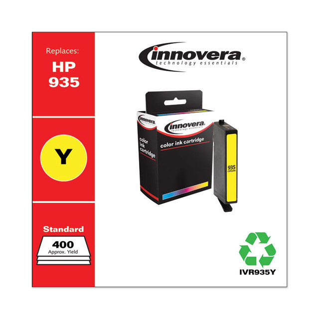 INNOVERA 935Y Remanufactured Yellow Ink, Replacement for 935 (C2P22AN), 400 Page-Yield