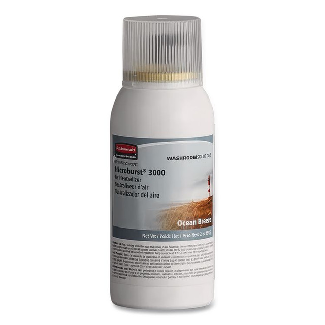 RUBBERMAID COMMERCIAL PROD. 4012581 Microburst 3000 Refill, Ocean Breeze, 2 oz Aerosol Spray, 12/Carton