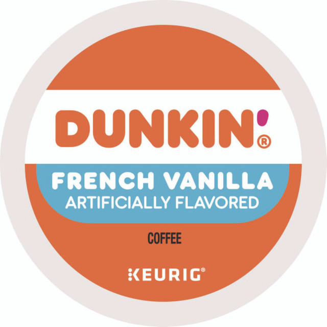 KEURIG DR PEPPER Dunkin'® 1268 K-Cup Pods, French Vanilla, 22/Box
