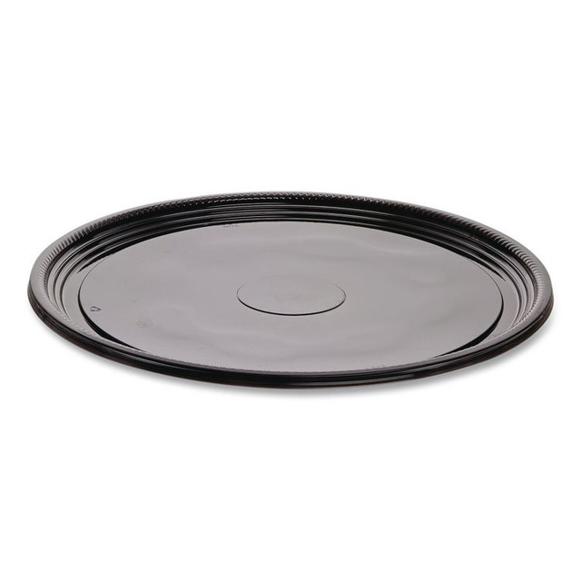 WNA, INC. A518PBL Caterline Casuals Thermoformed Platters, 18" Diameter, Black, Plastic, 25/Carton