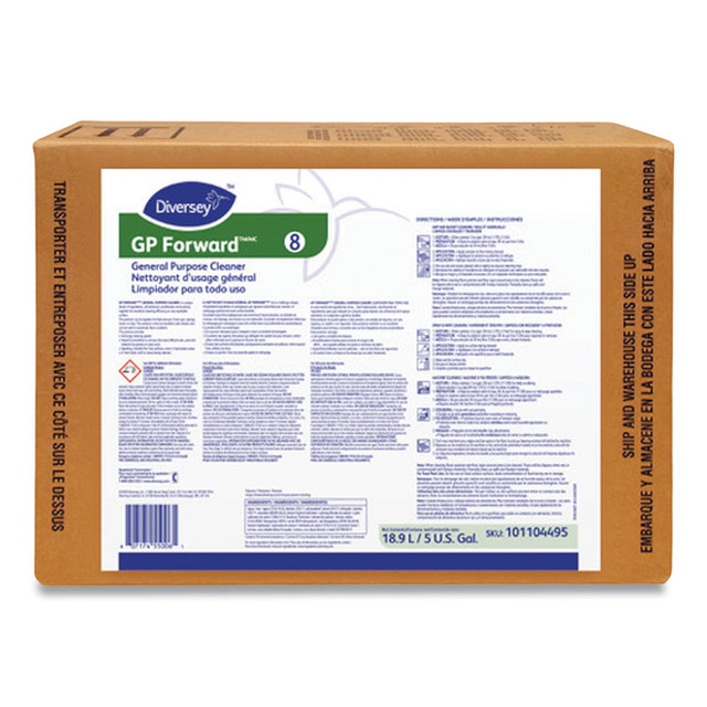 DIVERSEY 101104495 GP ForwardTM/MC General Purpose Cleaner, Mild Citrus Scent, 5 gal Envirobox