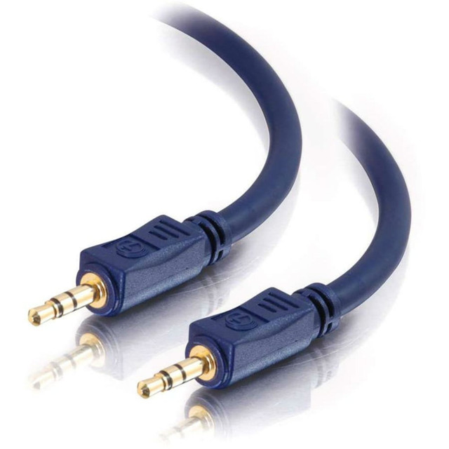 LASTAR INC. 40603 C2G 12ft Velocity 3.5mm M/M Stereo Audio Cable - Mini-phone Male - Mini-phone Male - 12ft - Blue