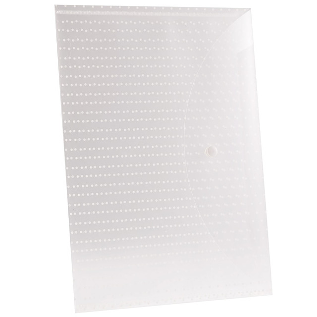 ADVANTUS CORP. 36203 Realspace Poly Project Envelope, Letter Size, Clear/White Dots