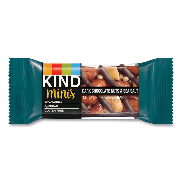 KIND LLC 27959 Minis, Dark Chocolate Nuts/Sea Salt, 0.7 oz, 10/Pack