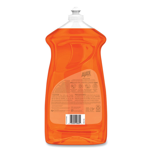 COLGATE PALMOLIVE, IPD. Ajax® 49860CT Dish Detergent, Liquid, Antibacterial, Orange, 52 oz, Bottle, 6/Carton
