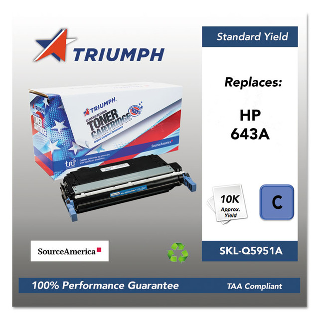 TRI INDUSTRIES NFP Triumph™ Q5951A 751000NSH0284 Remanufactured Q5951A (643A) Toner, 10,000 Page-Yield, Cyan