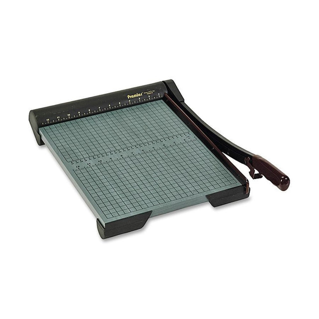 MARTIN YALE IND./PREMIER DIV. W15 Premier Heavy-Duty Wood Base Paper Trimmer, 15in, Green MARTIN YALE IND./PREMIER DIV. W15 Premier Heavy-Duty Wood Base Paper Trimmer, 15in, Green