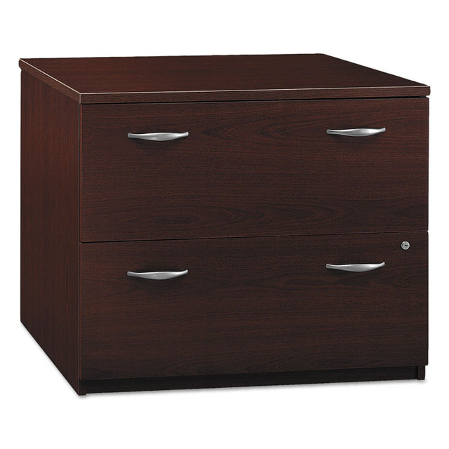 BUSH INDUSTRIES WC36754SU Series C Lateral File, 2 Legal/Letter/A4/A5-Size File Drawers, Mahogany, 35.75" x 23.38" x 29.88"