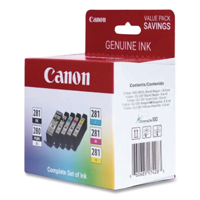 INNOVERA Canon® 2021C006 2021C006 (CLI-281/PGI-280XL) Ink/Paper Combo, Black/Cyan/Magenta/Yellow