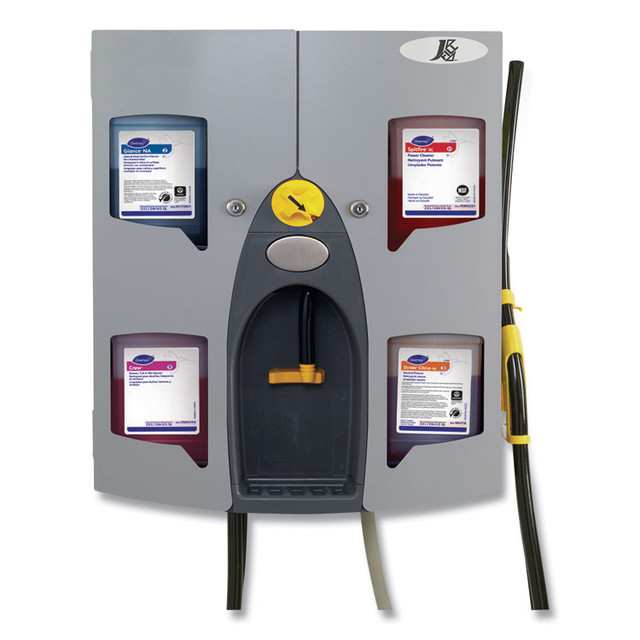 DIVERSEY 3764735 J-Fill QuattroSelect Dispensing System, Four Dispenser, Air Gap, 2.5 L, 18.5 x 7.5 x 24.25, Stainless Steel