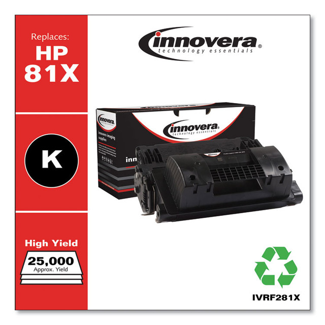 INNOVERA F281X Remanufactured Black High-Yield Toner, Replacement for 81X (CF281X), 25,000 Page-Yield