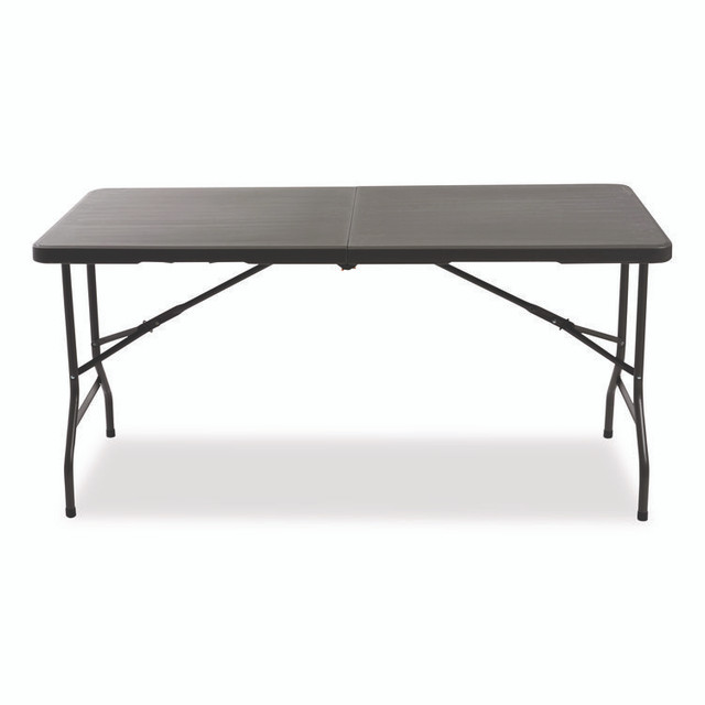 ICEBERG ENTERPRISES 65457 IndestrucTable Classic Bi-Folding Table, Rectangular, 60" x 30" x 29", Charcoal