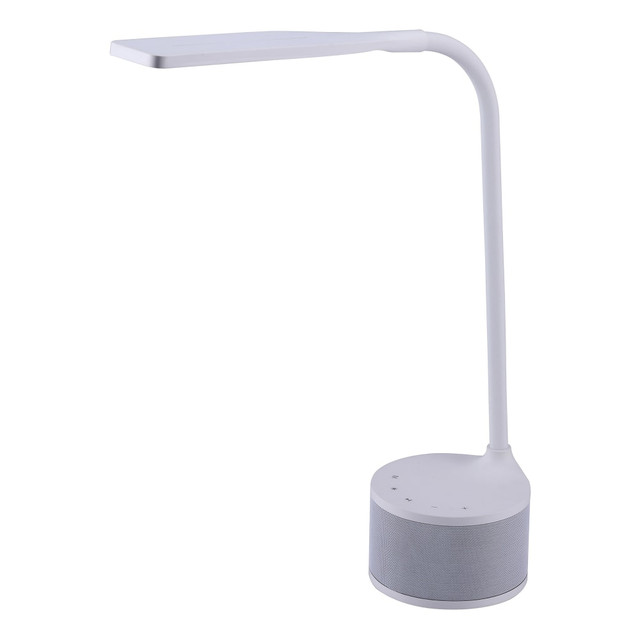 AMAX INCORPORATED VLED1817WHITE-BOS Bostitch LED Desk Lamp With Bluetooth Speaker, 14-9/16inH, White