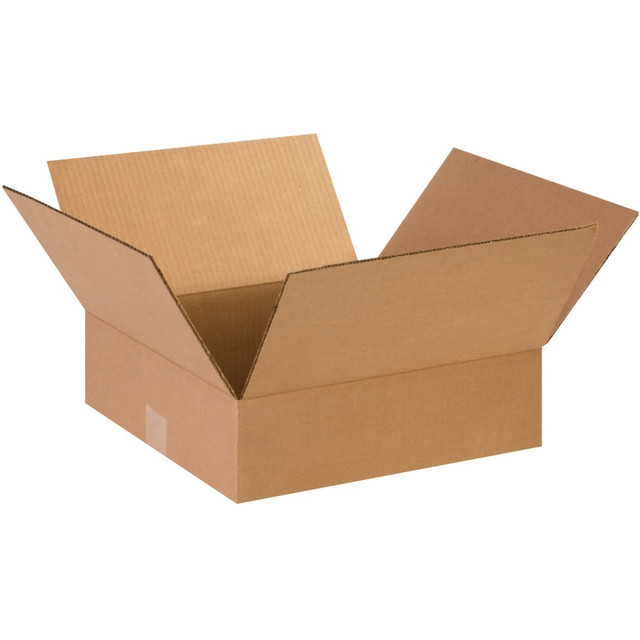 B O X MANAGEMENT, INC. 14143 Partners Brand Flat Corrugated Boxes 14in x 14in x 3in, Bundle of 25