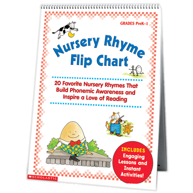 SCHOLASTIC TEACHING RESOURCES SC-0439513820 Scholastic Teacher Resources Nursery Rhyme Flip Chart, Grades Pre-K To 1