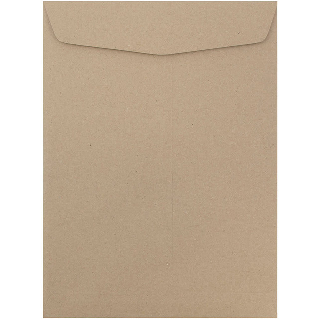 JAM PAPER AND ENVELOPE JAM Paper 6315603C  Open-End 10in x 13in Catalog Envelopes, Gummed Closure, Brown, Pack Of 10 Envelopes