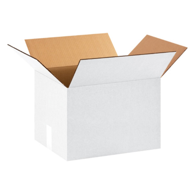 B O X MANAGEMENT, INC. 151210W Partners Brand White Corrugated Boxes 15in x 12in x 10in, Bundle of 25