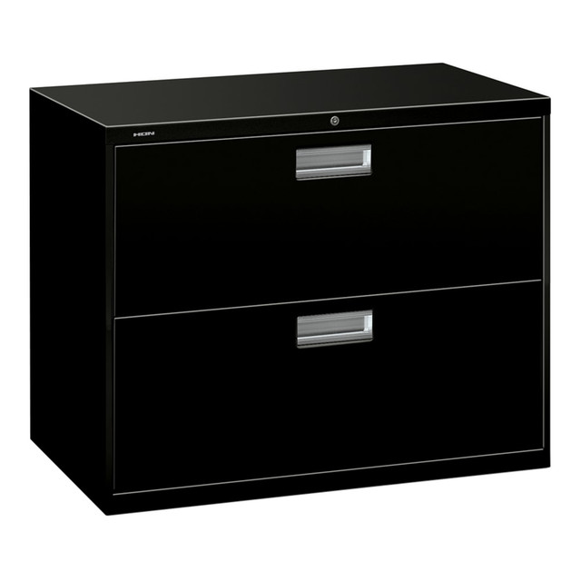 HNI CORPORATION 682LP HON Brigade 600 36inW x 19-1/4inD Lateral 2-Drawer File Cabinet, Black