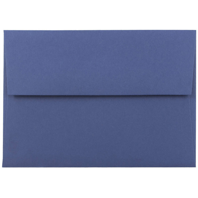 JAM PAPER AND ENVELOPE JAM Paper 563916904  Booklet Envelopes, #4 Bar (A1), Gummed Seal, Presidential Blue, Pack Of 25