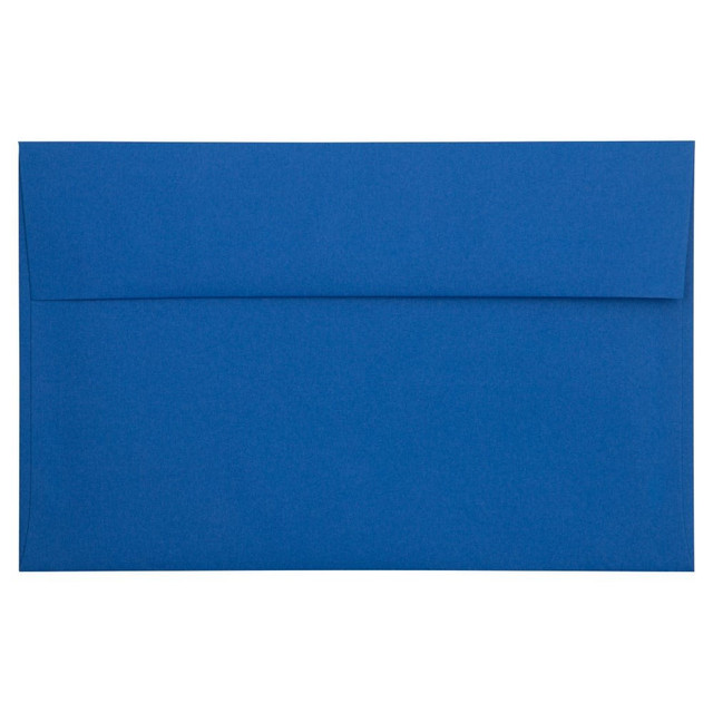 JAM PAPER AND ENVELOPE 563916912 JAM Paper Booklet Invitation Envelopes, A10, Gummed Seal, Presidential Blue, Pack Of 25