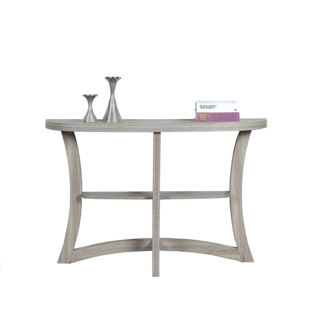 MONARCH PRODUCTS Monarch Specialties I 2416  Console Table, Two Tier, Dark Taupe