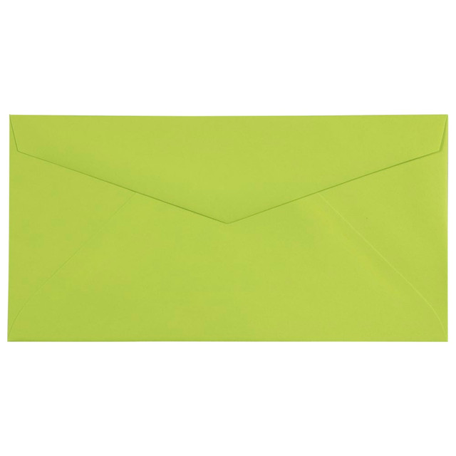 JAM PAPER AND ENVELOPE 34097579 JAM Paper Booklet Envelopes, #7 3/4 Monarch, Straight Flap, Gummed Seal, Lime Green, Pack Of 25